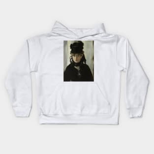 Berthe Morisot With a Bouquet of Violets by Edouard Manet Kids Hoodie